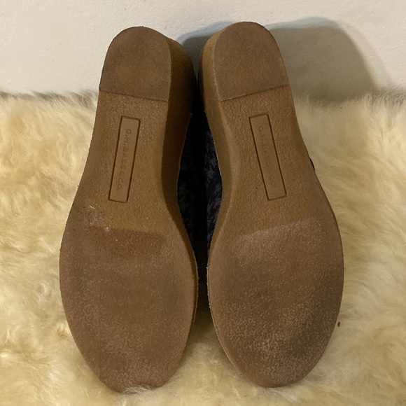 G. H. Bass Houndstooth Cloth and Suede Leather Wedge Moccasin Loafer size 8 - Picture 9 of 13